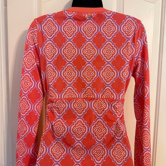 “CABANA LIFE” Coral Geo Rash Guard Cover Up - Picture 11 of 14